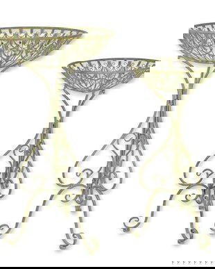 Set doua jardiniere fier forjat antik green