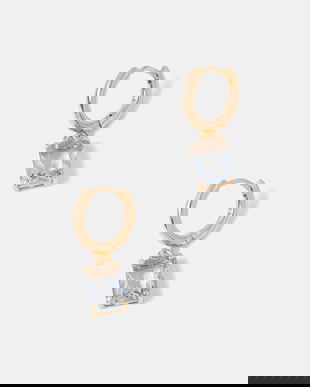 Lauren Ralph Lauren cercei pentru femei, din metal cu zirconiu cubic