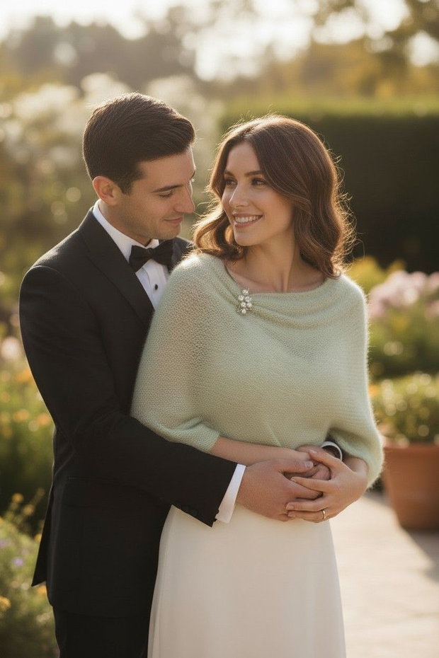 Șal vernil elegant mohair rafinament și finețe pentru momente deosebite