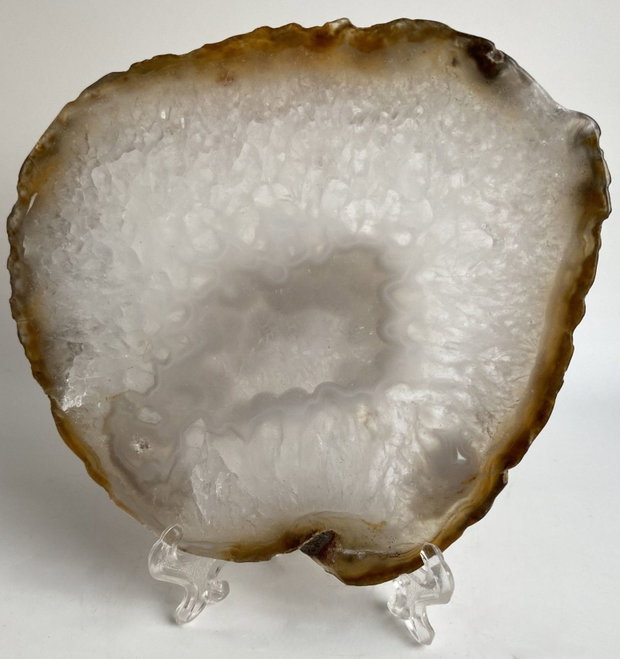 Agat Natural - Felie geoda de piatra semipretioasa