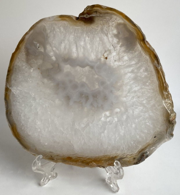 Agat Natural - Felie geoda de piatra semipretioasa