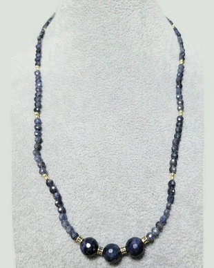 Colier argint 925 cu safir si hematit