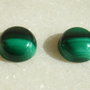 REZERVAT  ... (2 bucati) Malachit NATURAL cabochon 10x5 mm