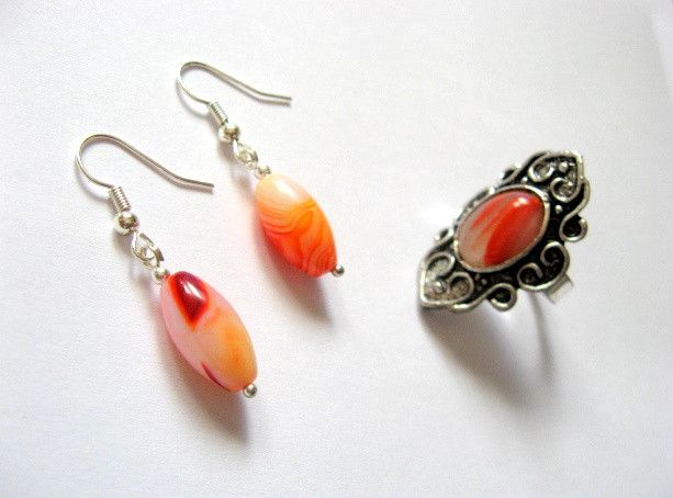 Set inel si cercei cu agate 51842