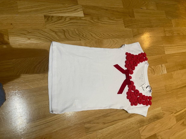 Tricou cu aplicație handmade din bumbac