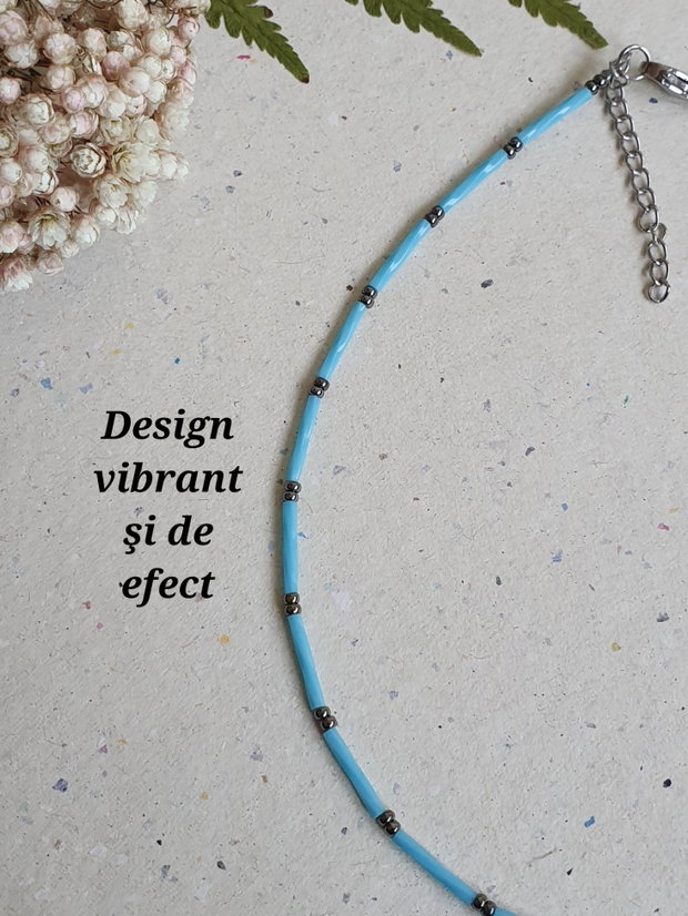 Colier vibrant de vară, bijuterie handmade minimalistă