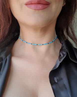 Colier vibrant de vară, bijuterie handmade minimalistă
