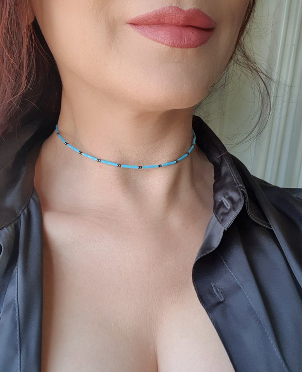 Colier vibrant de vară, bijuterie handmade minimalistă