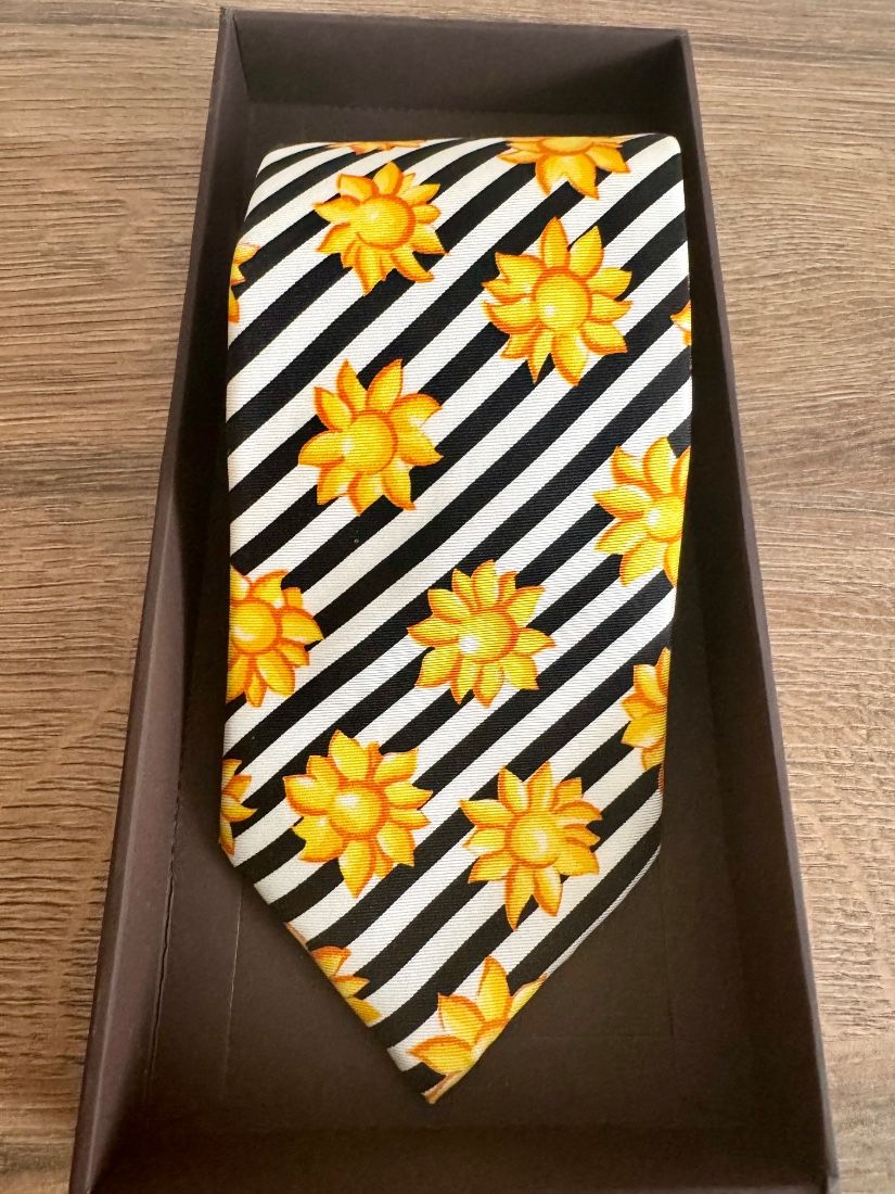 SUPERBA CRAVATA ESCADA UNISEX MATASE NATURALA