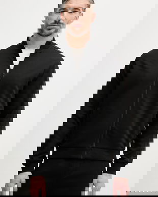 Karl Lagerfeld hanorac cu fermoar pentru bărbați, cu vâscoză