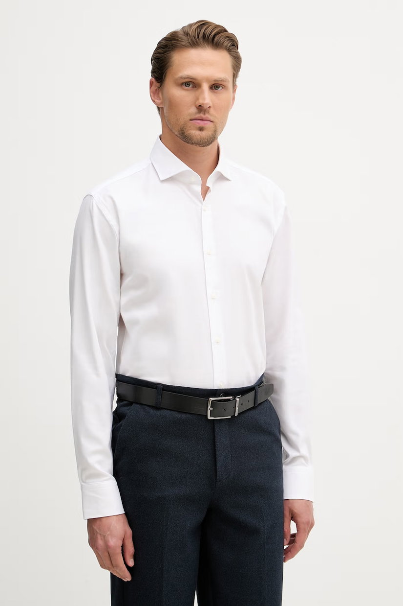 BOSS cămașă pentru bărbați, din bumbac cu elastan HANK