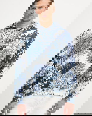 Guess hanorac cu glugă pentru bărbați, din bumbac