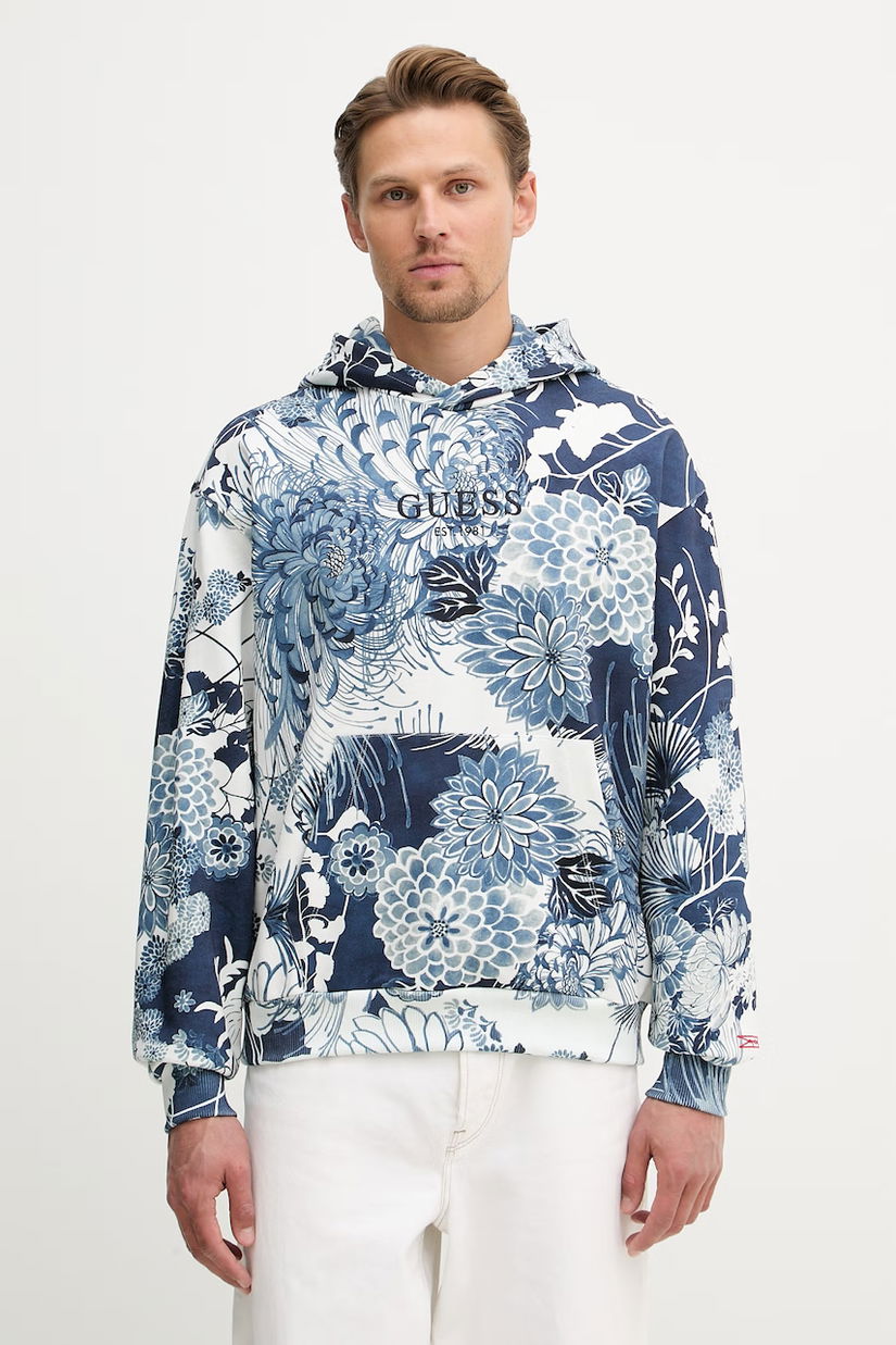 Guess hanorac cu glugă pentru bărbați, din bumbac