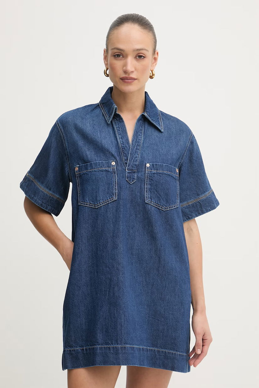 BOSS Orange rochie denim C polo DRESS