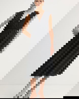 BOSS Orange rochie babydoll din bumbac C Derich