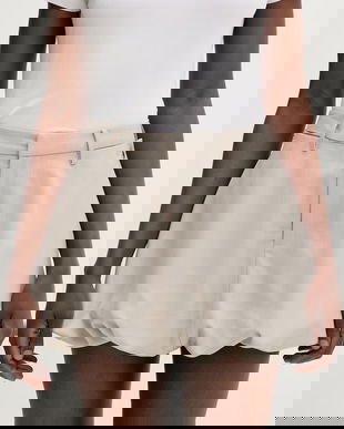 Isabelle Blanche fustă gogoșar cu vâscoză