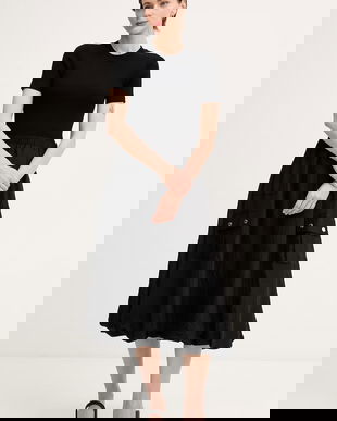 DKNY rochie gogoșar cu vâscoză