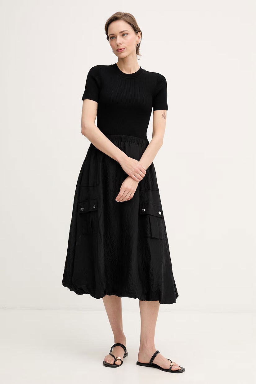 DKNY rochie gogoșar cu vâscoză