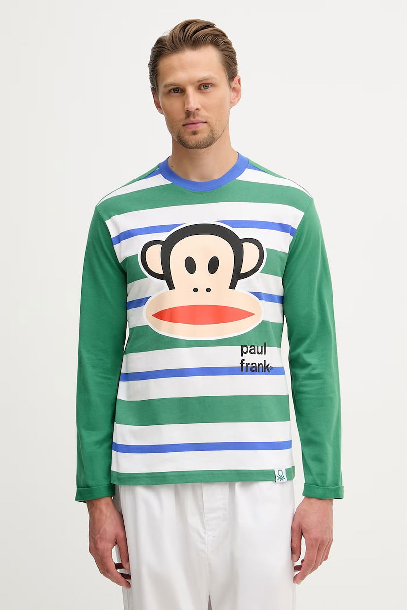 United Colors of Benetton longsleeve de pijama pentru bărbați, din bumbac