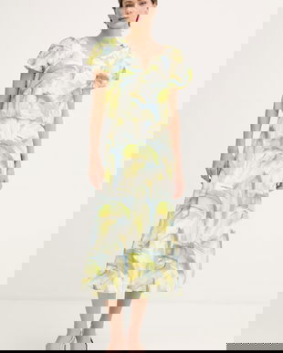 DKNY rochie de vară cu vâscoză