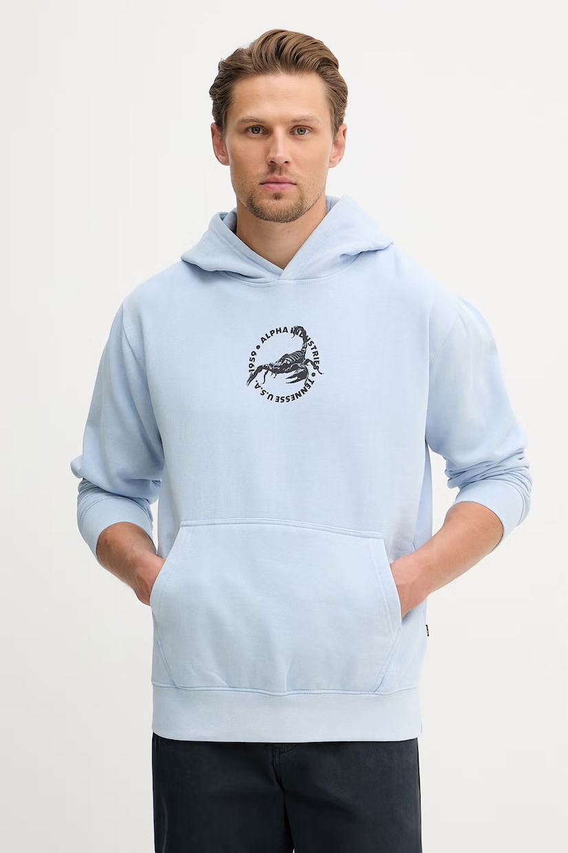Alpha Industries hanorac pentru bărbați, din bumbac US Scorpion Backprint Hoodie