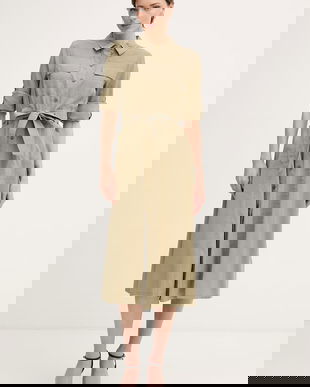 DKNY rochie tip cămașă cu modal