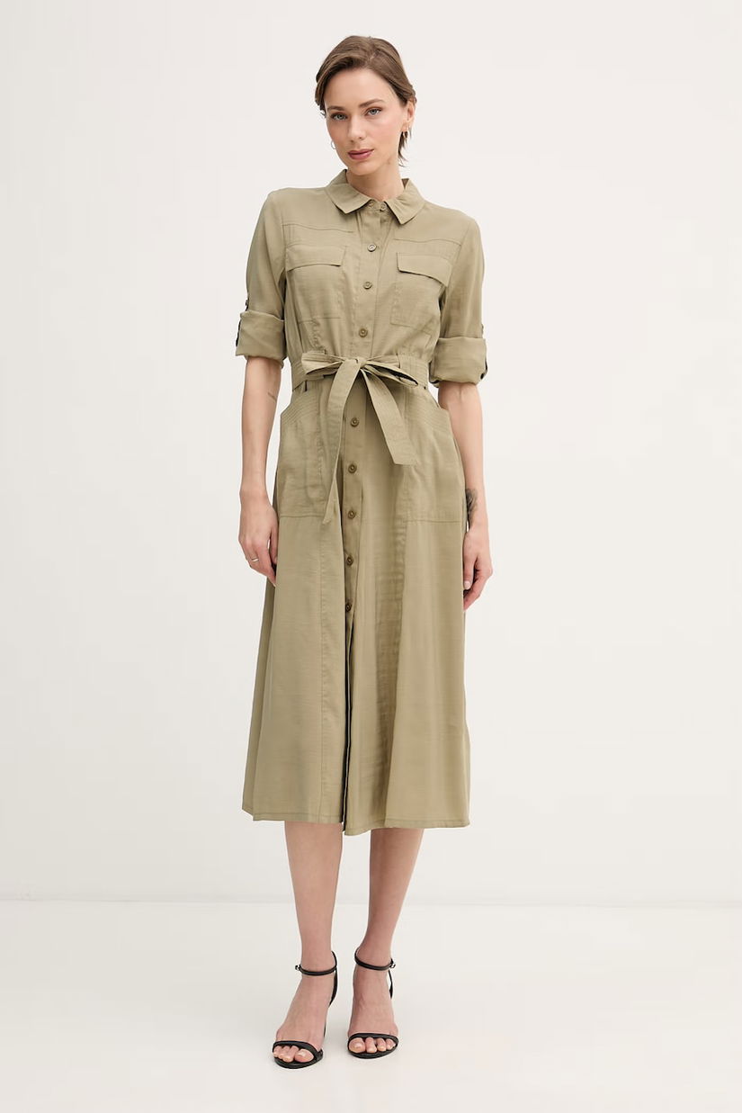 DKNY rochie tip cămașă cu modal