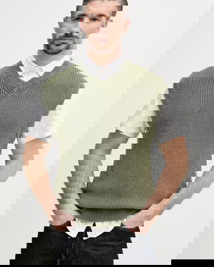 United Colors of Benetton vestă pentru bărbați, cu bumbac