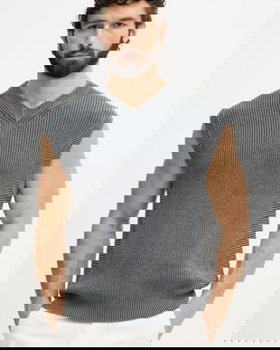 United Colors of Benetton vestă pentru bărbați, cu bumbac