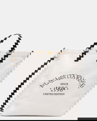 Elisabetta Franchi geantă shopper pentru femei, din bumbac