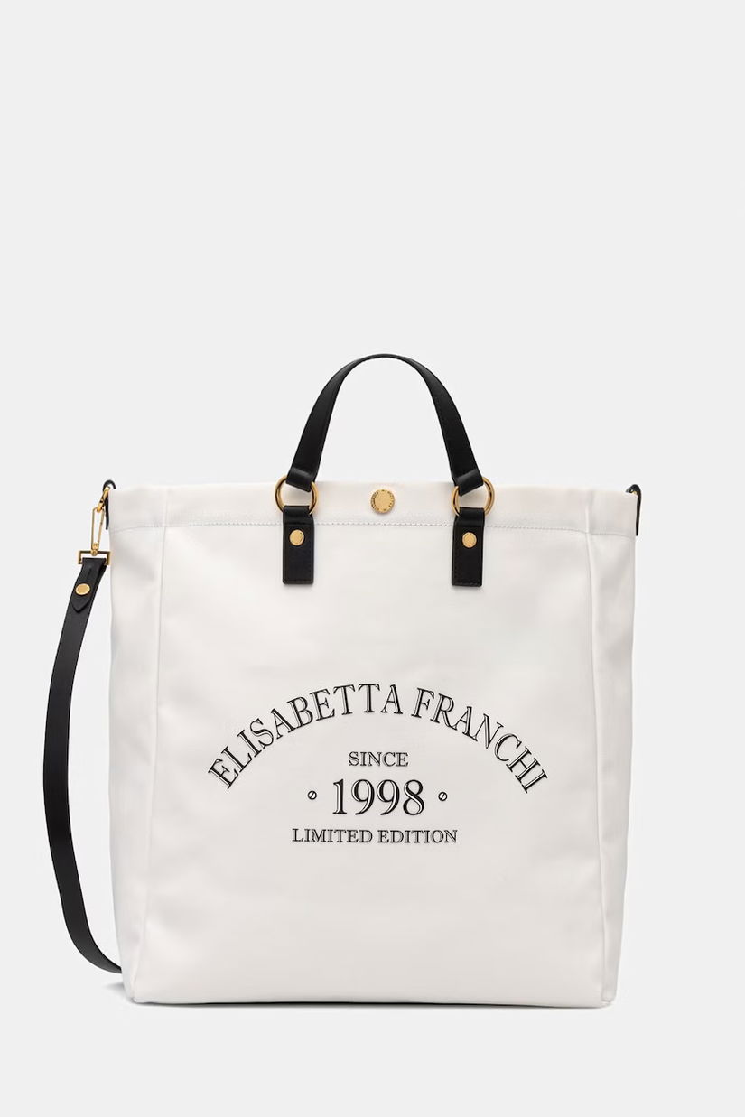 Elisabetta Franchi geantă shopper pentru femei, din bumbac