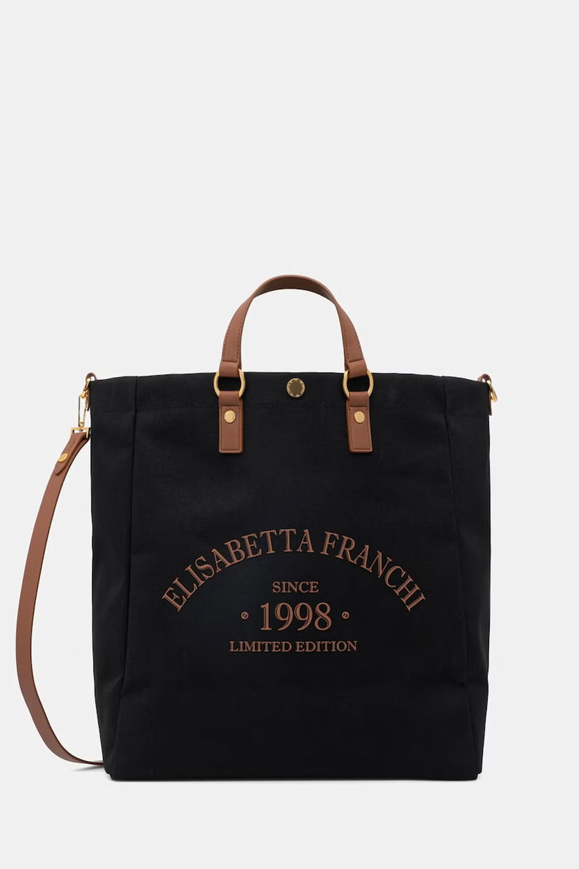 Elisabetta Franchi geantă shopper pentru femei, din bumbac
