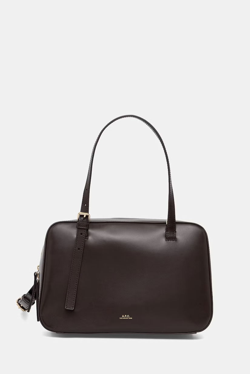 A.P.C. geantă crossbody pentru femei, din piele SAC VIRGINIE BOX