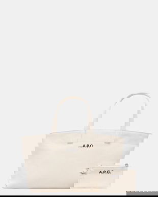 A.P.C. tote bag pentru femei, din bumbac LE DRUMMER TOILE SMALL