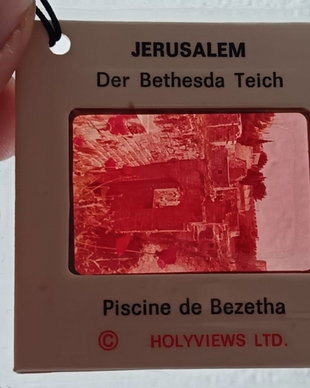 Breloc diapozitiv - fereastră spre trecut - Piscina Bethesda Jerusalem