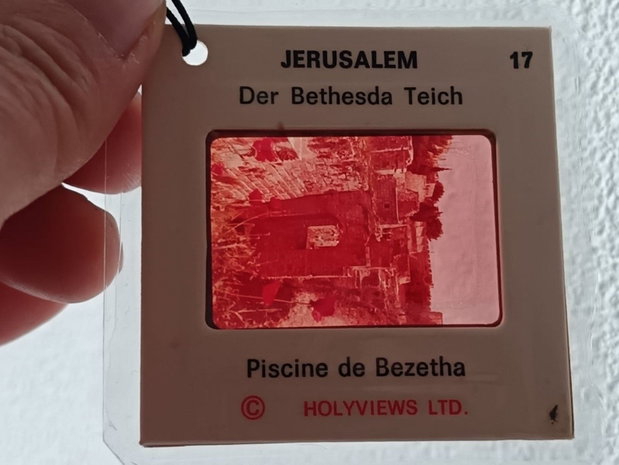 Breloc diapozitiv - fereastră spre trecut - Piscina Bethesda Jerusalem