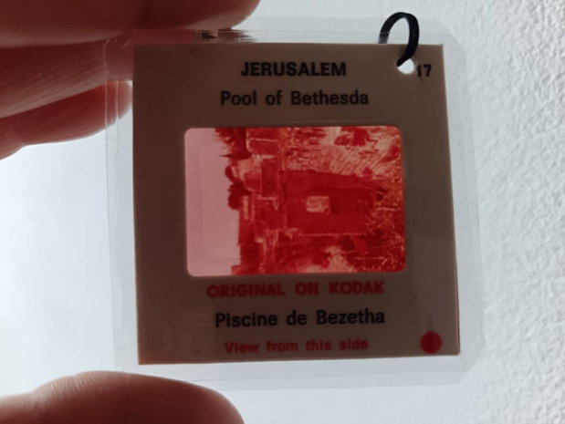 Breloc diapozitiv - fereastră spre trecut - Piscina Bethesda Jerusalem