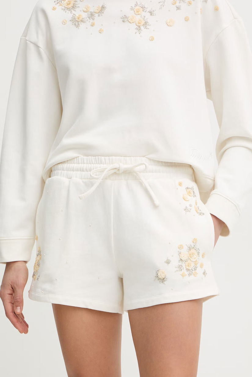 Twinset pantaloni scurți de trening pentru femei, din bumbac