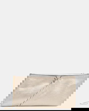 BOSS geantă plic pentru femei, din piele BOSS REVERS CLUTCH L