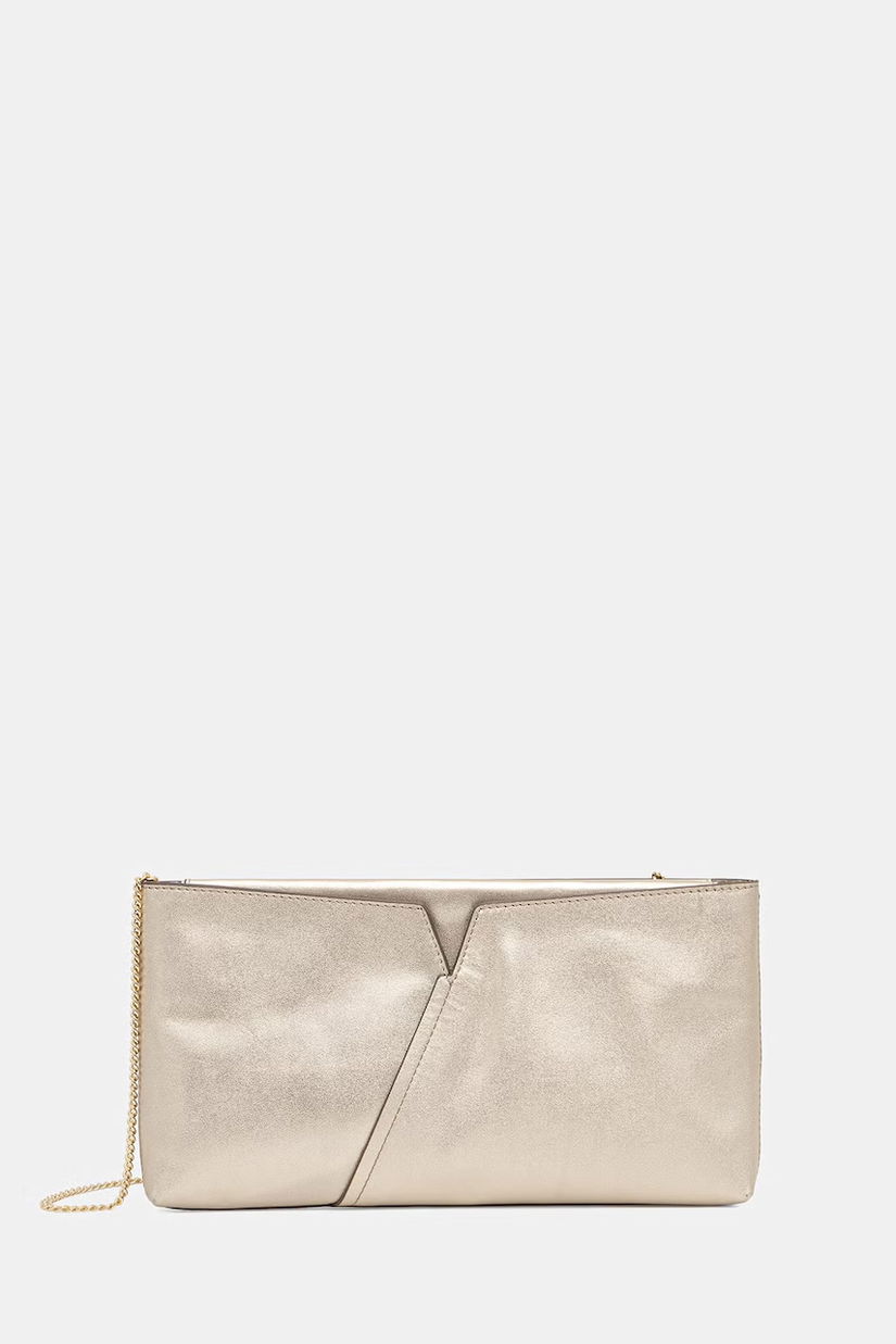 BOSS geantă plic pentru femei, din piele BOSS REVERS CLUTCH L