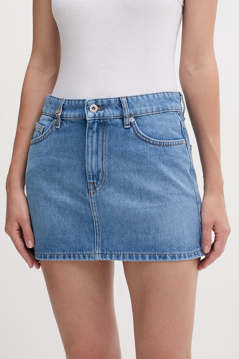 HUGO Blue fustă denim Galanie_B