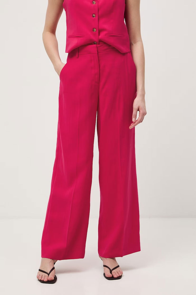 Medicine pantaloni wide leg de femei din vâscoză