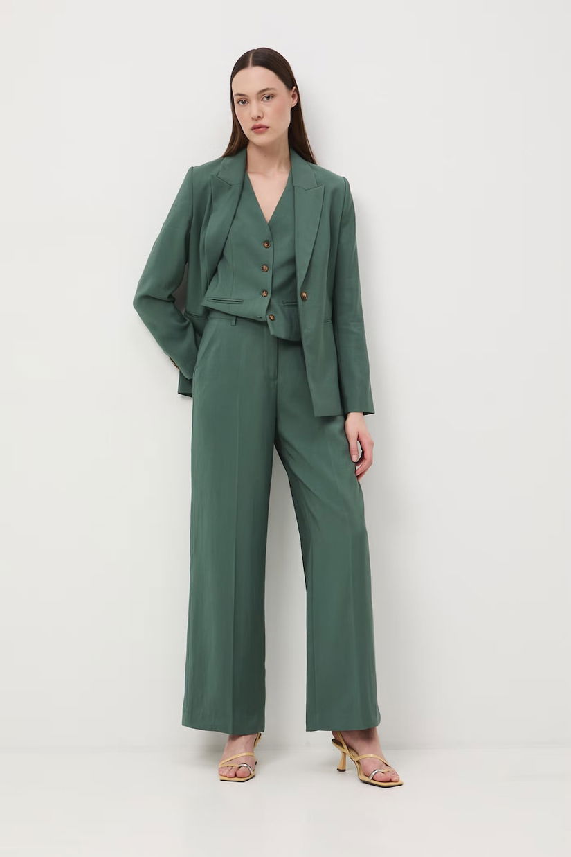 Medicine pantaloni wide leg de damă cu vâscoză