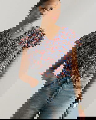 Lauren Ralph Lauren bluză cu volane de damă