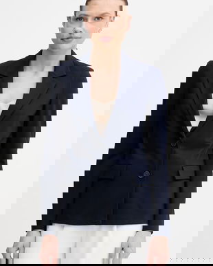 United Colors of Benetton sacou cu un singur rând de nasturi pentru femei, cu vâscoză