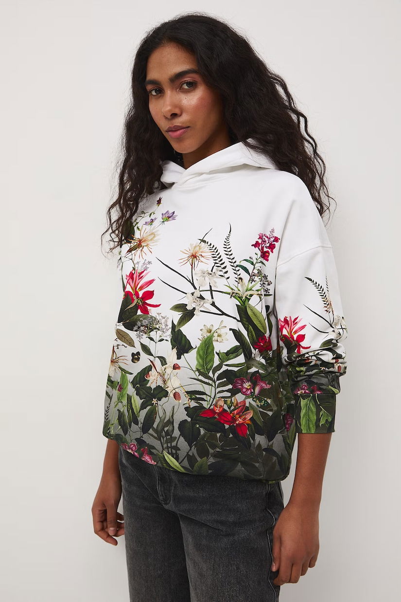 Medicine hanorac cu glugă pentru femei, din bumbac cu elastan