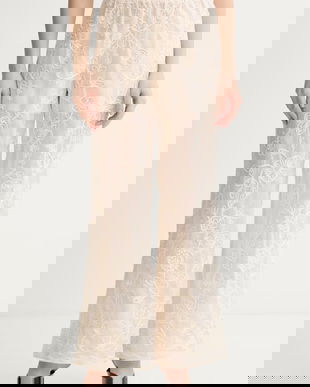 Twinset pantaloni pentru femei, cu lyocell