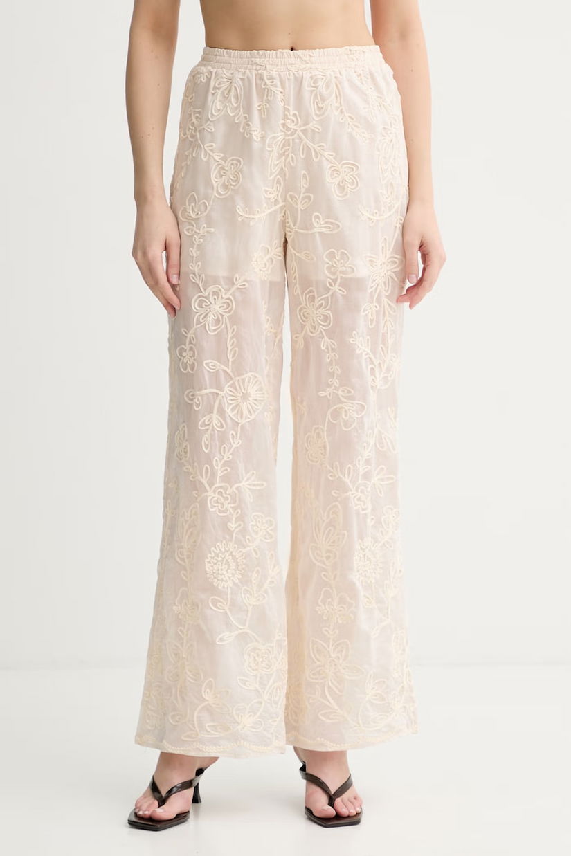 Twinset pantaloni pentru femei, cu lyocell