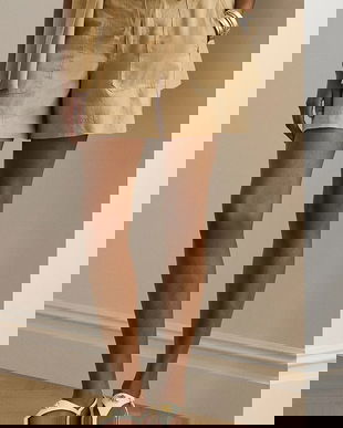 Lauren Ralph Lauren pantaloni scurți pentru femei, din in