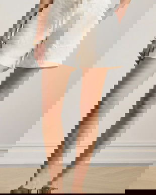 Lauren Ralph Lauren pantaloni scurți pentru femei, din in